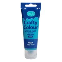 Crafty Colour Acrylics Paint 75ml Aqua