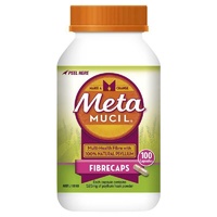 Metamucil Fibre Supplement Capsules 100 100% Natural Psyllium