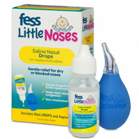 Fess Little Noses Saline Drops And Aspirator - 25ml Relief for Blocked Noses