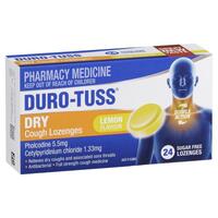 DURO-TUSS Dry Cough Sugar Free Lozenges Lemon 24 Pack