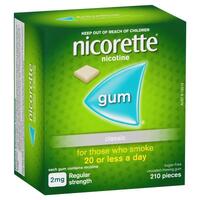 Nicorette Quit Smoking Regular Strength Nicotine Gum Classic 210 Pack