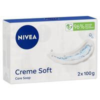 NIVEA Cr??me Soft Soap Bar Moisturising 100g Twin Pack