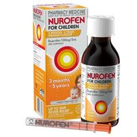 Nurofen For Children 3 months - 5 years 100mg/5mL Ibuprofen Orange 200mL