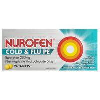 Nurofen Cold and Flu Multi-Symptom Relief Tablets 200mg Ibuprofen 24 pack