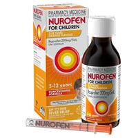Nurofen For Children 5-12yrs Liquid 200mg/5mL Ibuprofen Orange 200mL