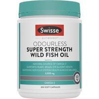 Swisse Ultiboost Odourless Super Strength Wild Fish Oil 2000mg 300 Capsules