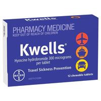 Kwells Travel Sickness 12 Chewable Tablets