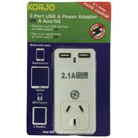 Korjo USB and Power Adaptor Home and UK