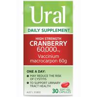 Ural High Strength Cranberry 60000mg 30 Capsules