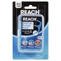 Reach Dental Floss Pick 50 Pack