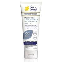 Cancer Council SPF 50+ Face & Body Moisturiser Water Resistant 150ml