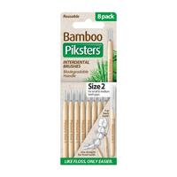 Piksters Bamboo Inter Brush 8 Pack Size 2 Online Only