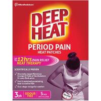 Deep Heat Period Pain Heat Patches 3 Pack Effective Period Pain Relief