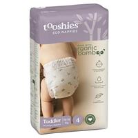 Tooshies Eco Nappies with Organic Bamboo Size 4 Toddler 10-15kg, 36 pack