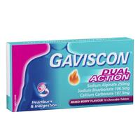 Gaviscon Dual Action Heartburn and Indigestion Relief Mixed Berry 16 Pack