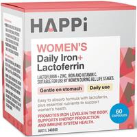 Happi Womens Daily Iron + Lactoferrin 60 Capsules Online Only