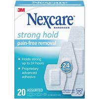 Nexcare Strong Hold Pain-Free Removal Strips 20 Pack Assorted