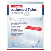 Leukomed T Plus Skin Sensitive Transparent 8cm x 10cm 5 Pack