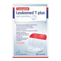 Leukomed T Plus Skin Sensitive Transparent 5cm x 7.2cm 5 Pack