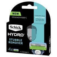 Schick Hydro Stubble Remover Mens Refill Razor Blades 4pk