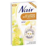 Nair Soft Natural Wax Large Strips 40 Pack