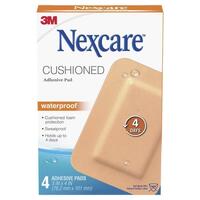 Nexcare Cushioned Waterproof Adhesive Pad 4 Pack