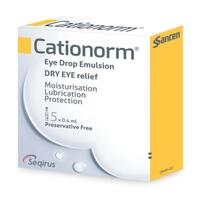 Cationorm Preservative Free Eye Drops 0.4ml x 30 Vials