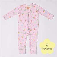 Bambi Mini Co. Wrigglesuit 0 Newborn Pink Festival Bloom