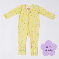 Bambi Mini Co. Wrigglesuit 6-12 Months (with Grippy Feet) Elfin Yellow