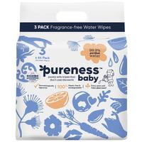 Pureness Baby Water Wipes 3 x 64 Pack Online Only