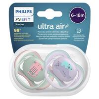 Avent Ultra Air Soother 6-18 Months Deco Mixed 2 Pack