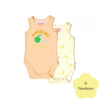 Bambi Mini Supersinglet Bodysuit Orange Awesome & Bananas 2pck