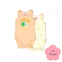 Bambi Mini Co. Supersinglet Bodysuit Unisex Orange Awesome Bananas 3-6