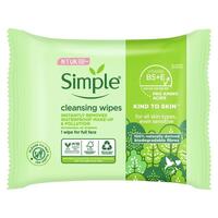 Simple Biodegradable Cleansing Wipes 25 pack