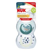 NUK Star Day & Night Soother 18-36 Months 2 Pack