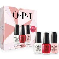 OPI Nail Lacquer Tri Funny Bunny + Passion + Big Apple Red