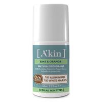 Akin Lime & Orange Deodorant Roll On 65ml