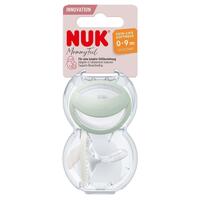 NUK Mommy Feel Soother 0-9 Months Mint/Off White 2 Pack