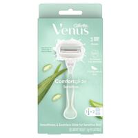 Gillette Venus Comfort Glide Sensitive Womens Razor Handle + 2 Blade Refills