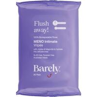 Barely Menopause Flushable Intimate Wipes 30 Pack