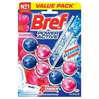 Bref Blue Active Toilet Cleaner Fresh Flower Twin Pack 100g