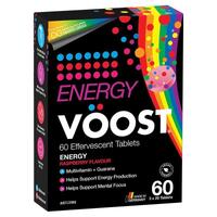 Voost Energy Raspberry Effervescent Tablets 60 Pack Exclusive Size