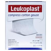 Leukoplast Compress Cotton Gauze 7.5 x 7.5cm 50 Pack