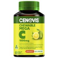 Cenovis Chewable Mega Vitamin C 1000mg Lemon Lime 60 Tablets