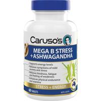 Carusos Mega B Stress + Ashwagandha 60 Tablets