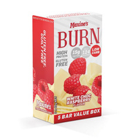 Maxine's Burn Bars White Choc Raspberry 5 x 40g