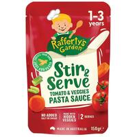 Raffertys Garden Tomato & Veggies Toddler Pasta Sauce 1-3 Years 150g