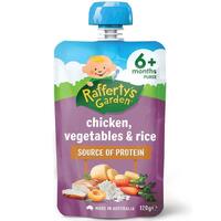 Raffertys Garden Chicken Vegetables & Rice Pouch 6+ Months 120g