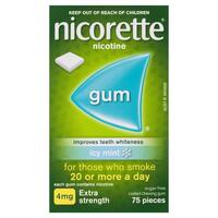 Nicorette Gum 4mg Icy Mint 75 Pieces