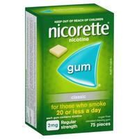 Nicorette Gum 2mg Classic 75 Pieces